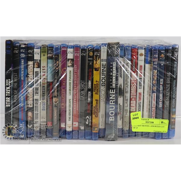 BLU RAY MOVIES- ASSORTED LOT OF 25