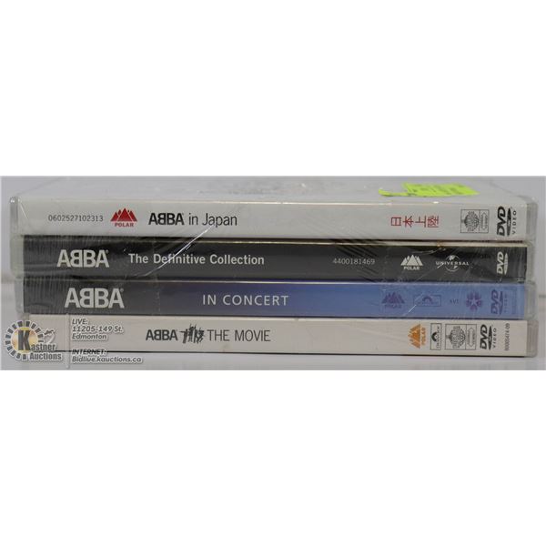 "ABBA" ASSORTED CONCERTS AND MOVIE- DVD FORMAT