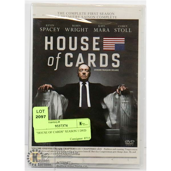 "HOUSE OF CARDS" SEASON 1 DVD