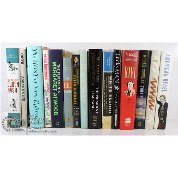 HARDCOVER BOOKS- CONTEMPORARY GENRES- LOT OF 15