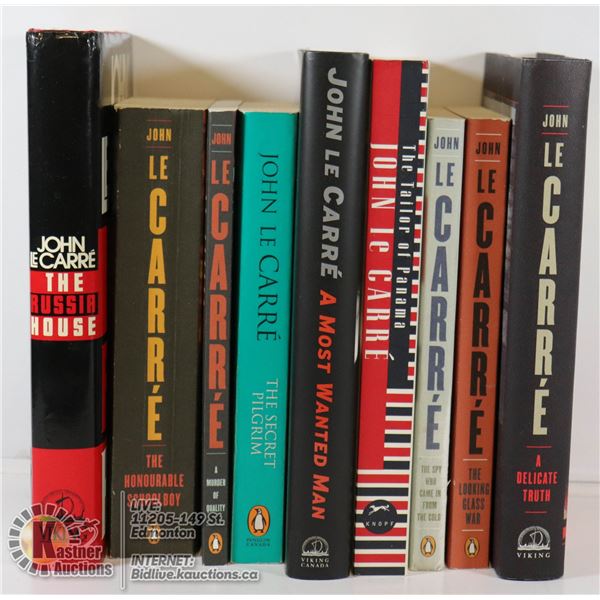 "JOHN LE CARRE" HARD & SOFT COVER BOOKS- LOT OF
