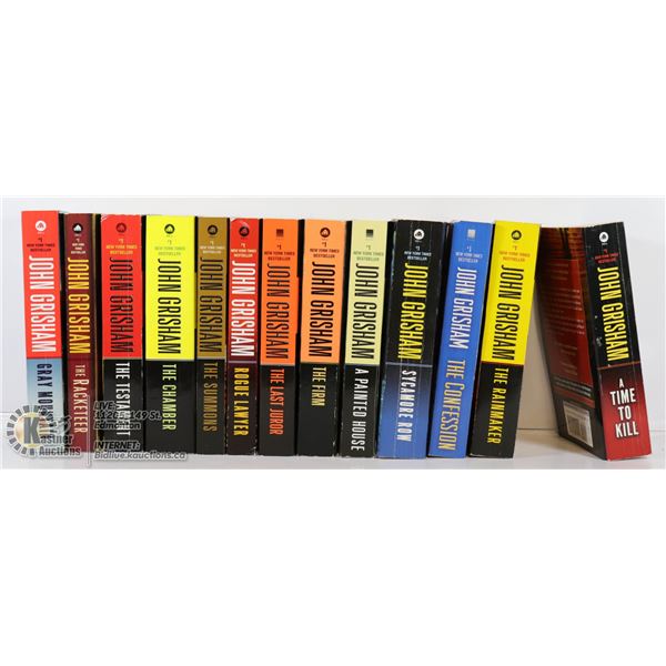 "JOHN GRISHAM" BOOKS- LOT OF 13