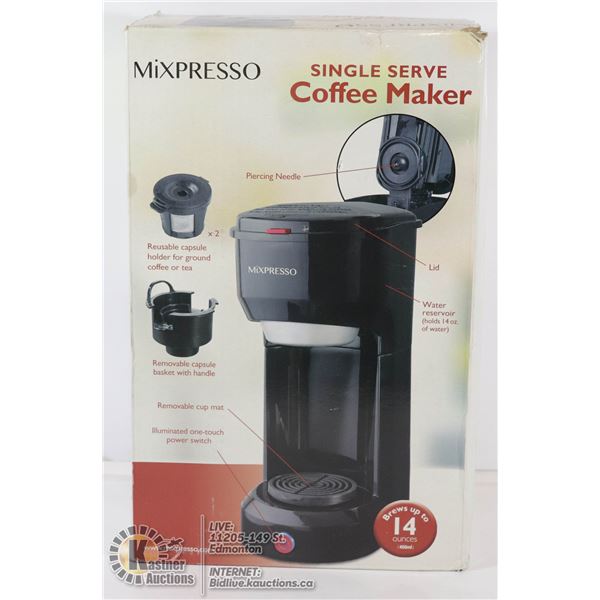 MIXPRESSO SINGLE SERVE COFFEE MAKER