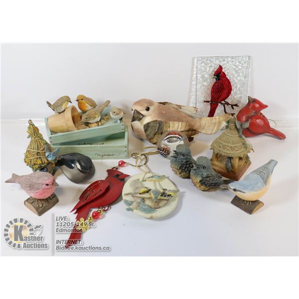 DECORATIVE COLLECTIBLE LOT OF BIRDS