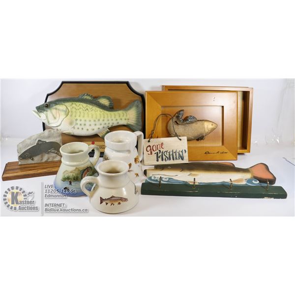 LOT OF 8 ASSORTED FISH COLLECTIBLES