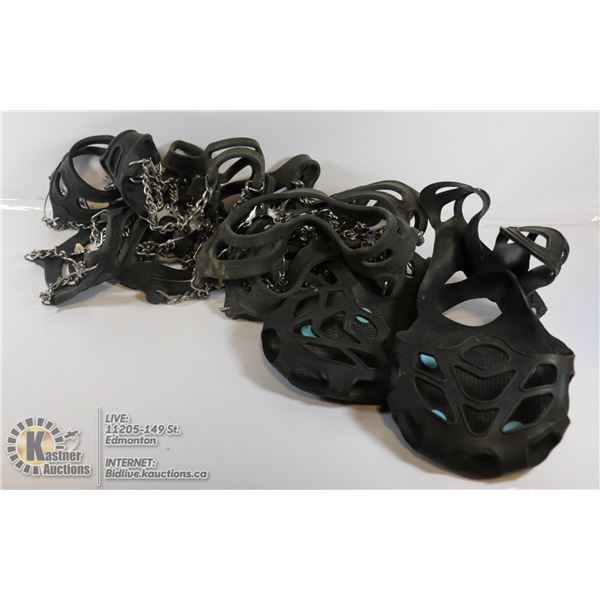 ICE TRACTION BOOT COVERS- ASSORTED LOT OF 5 PAIRS