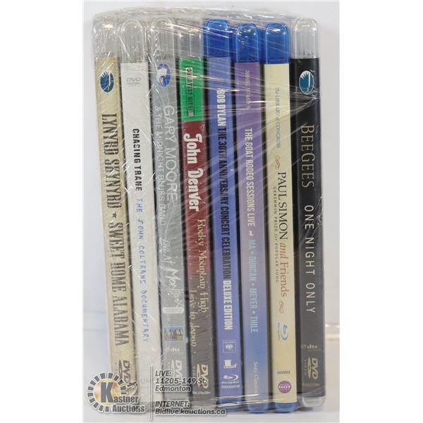 IN CONCERT DVD'S- LOT OF 8 ASSORTED ARTISTS