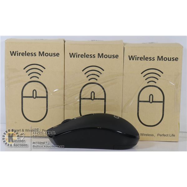 LOT OF 3 WIRELESS SMART COMPUTER MICE.