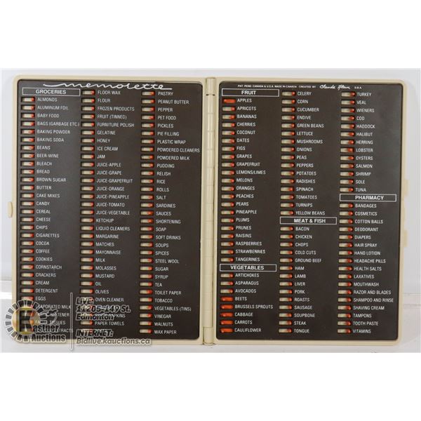 VINTAGE MEMORETTE GROCERY