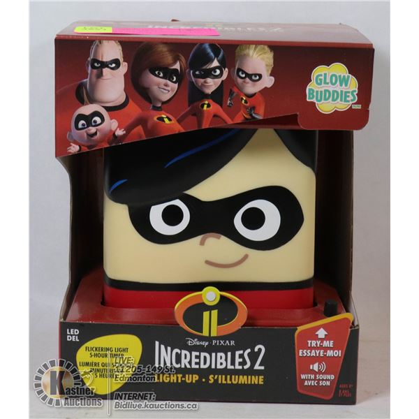 NEW VIOLET INCREADIBLES 2 LED GLOW BUDDIES TOY