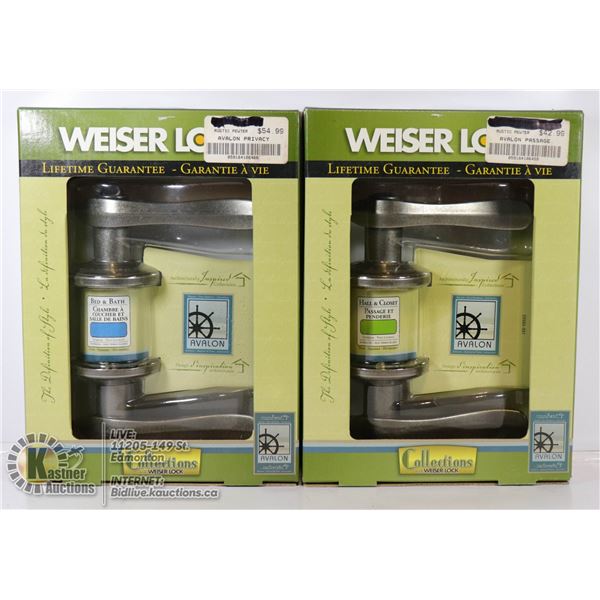 NEW 2 WEISER LOCK AVALON