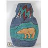 Image 1 : INUIT HAND MADE LARGE POTTERY VASE "NANOOK"