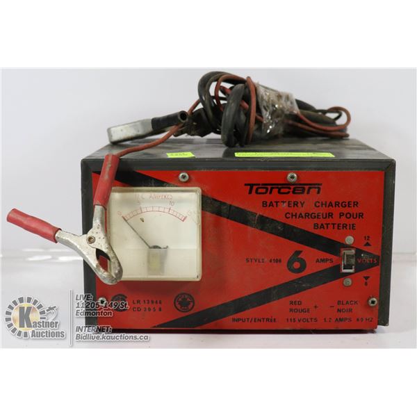 VINTAGE TORCAN 6 AMP BATTERY CHARGER