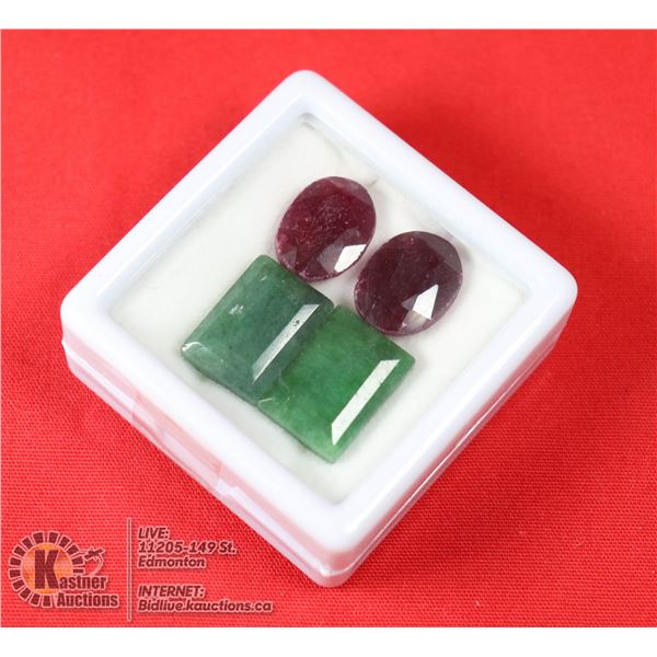 #95-RUBY & EMERALD GEMSTONES 39.25ct