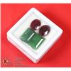 Image 1 : #95-RUBY & EMERALD GEMSTONES 39.25ct
