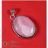 Image 1 : #59-NATURAL PINK ROSE QUARTZ PENDANT