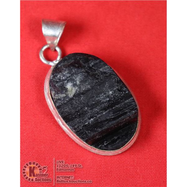#27-BLACK TOURMALINE PENDANT (RAW)
