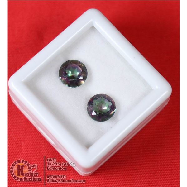 #220-MYSTIC QUARTZ GEMSTONES 7 - 7.2mm 2.35ct