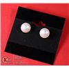Image 1 : #99-FRESH WATER PEARL STUD EARRINGS 9 - 10 mm