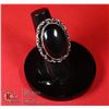 Image 1 : #82-NATURAL BLACK OBSIDIAN RING SIZE 6