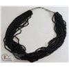 Image 1 : BLACK MULTISTRAND BEADED NECKLACE