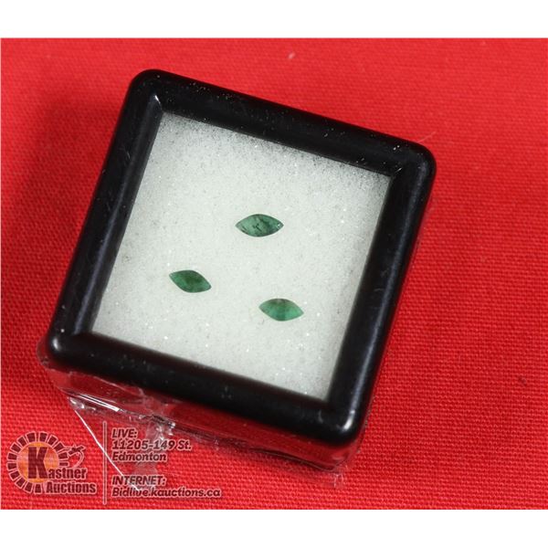 GENUINE FACETED EMERALD GEM STONES, JEWELRY READY