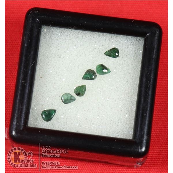 GENUINE FACETED EMERALD GEM STONES, JEWELRY READY