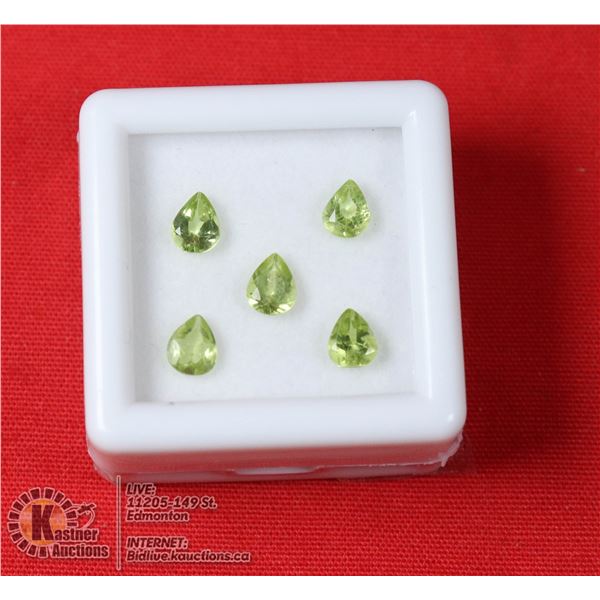 GENUINE FACETED PERIDOT GEM STONES, JEWELRY READY