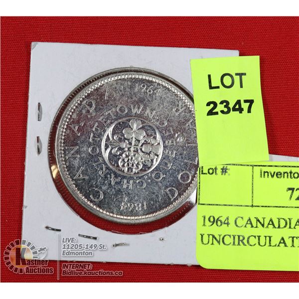 1964 CANADIAN SILVER DOLLAR UNCIRCULATED IN