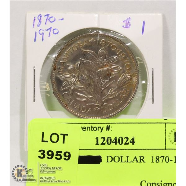 1970 1$ DOLLAR  1870-1970