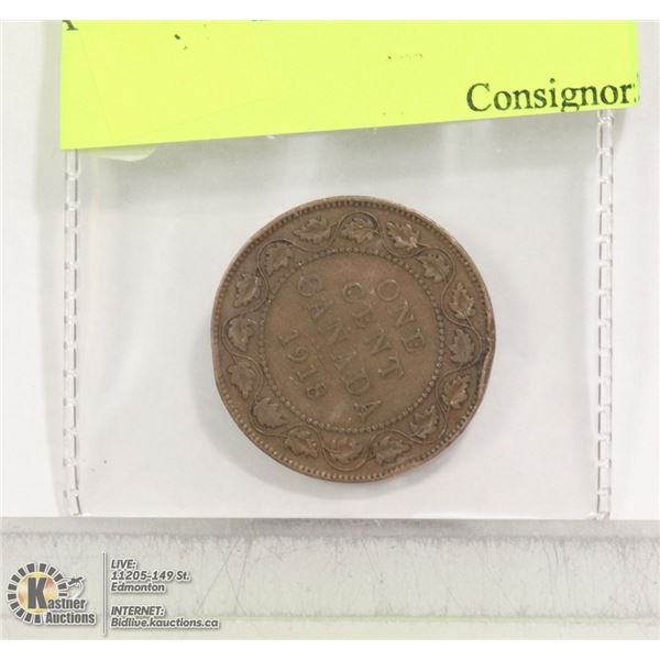 CAD 1918 LARGE PENNY