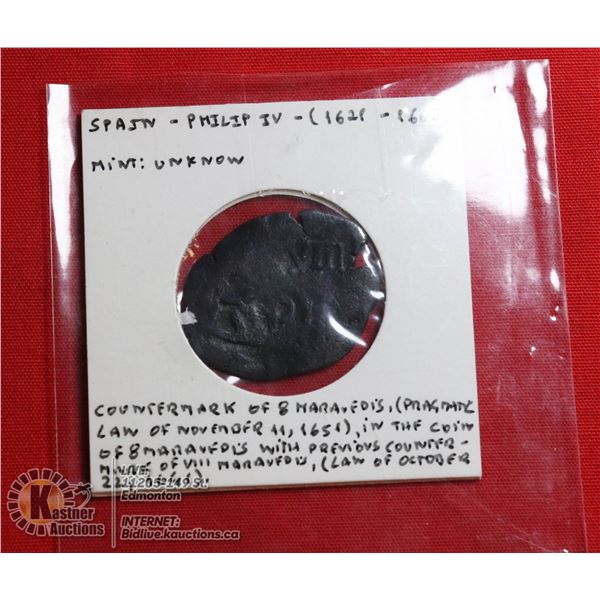1650S SPANISH 8 MARAVEDIS COIN