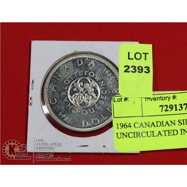 1964 CANADIAN SILVER DOLLAR UNCIRCULATED IN