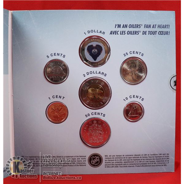2009 OILERS CANADIAN UNCIRCULATED COIN SET