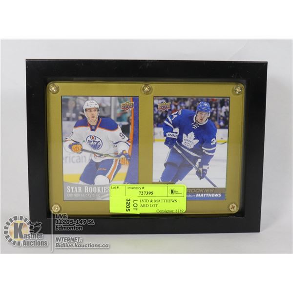 CONNER MCDAVID & MATTHEWS NHL ROOKIE CARD LOT