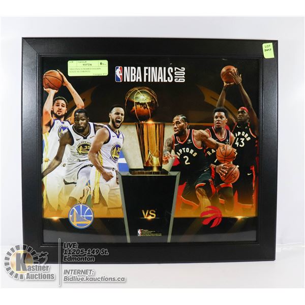 NBA FINALS FRAMED GOLDEN STATE VS TORONTO