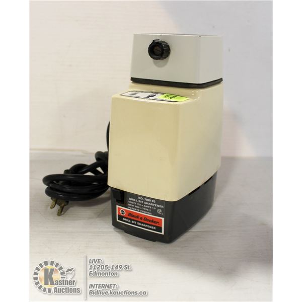 BLACK AND DECKER DRILL BIT SHARPENER.