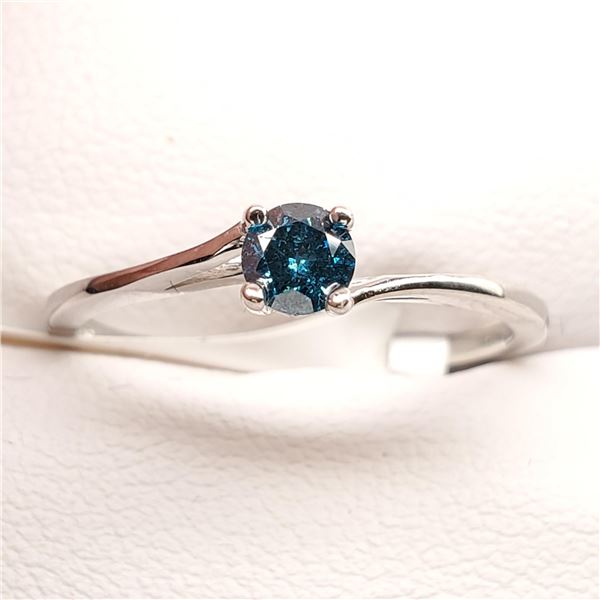 EC156-14 10K  BLUE DIAMOND RING