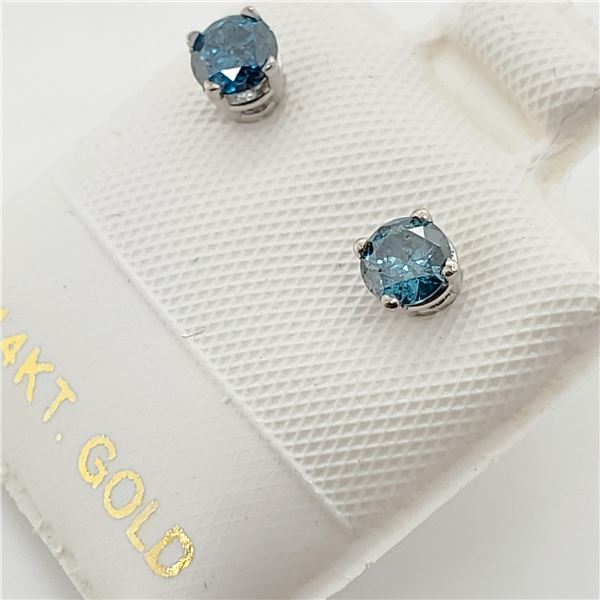 EC156-15 14K  BLUE DIAMONDEARRINGS