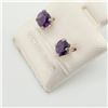 Image 1 : EC156-38 SILVER AMETHYST EARRINGS