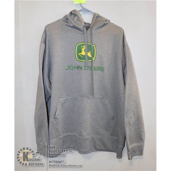 NEW JOHN DEERE GRAY HOODIE WITH TAG 2XL