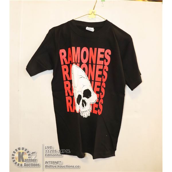 SIZE SMALL NEW RAMONE T-SHIRT.