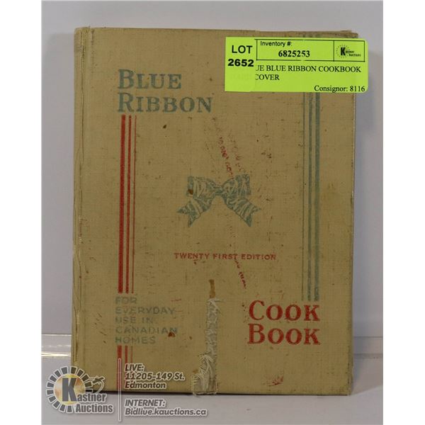 ANTIQUE BLUE RIBBON COOKBOOK HARD COVER