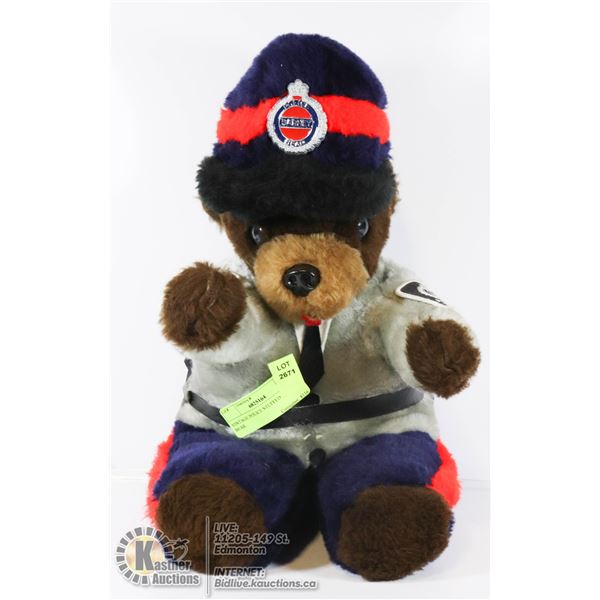 VINTAGE POLICE STUFFED BARNEY BEAR