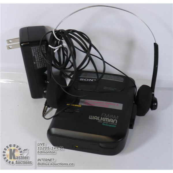 VINTAGE SONY WALKMAN WITH HEADPHONES