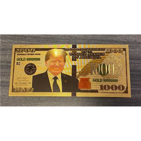 TRUMP GOLD TONE NOVELTY NOTE