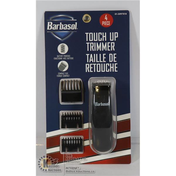 NEW BARBASOL 4PC TOUCH UP TRIMMER