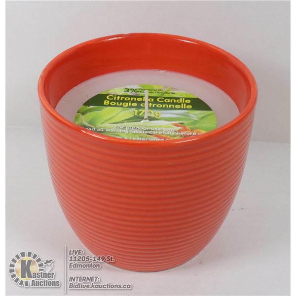 170G CITRONELLA CANDLE IN A COLOURFUL POT