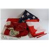 Image 1 : FLAGS- LOT OF 2 CANADIAN AND 2 U.S. FLAGS