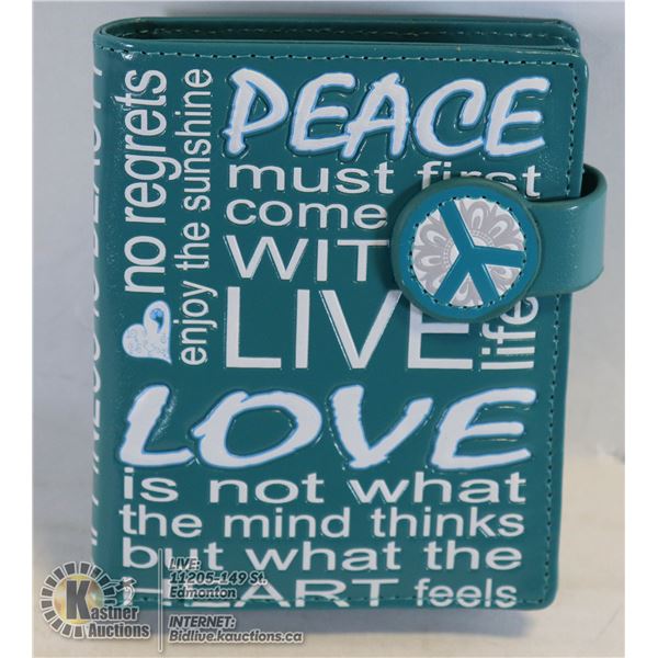 NEW SHAGWEAR WALLET PEACE LIVE LOVE